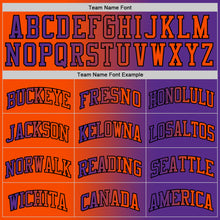 Laden Sie das Bild in den Galerie-Viewer, Custom Purple Orange-Black Authentic Gradient Fashion Basketball Jersey