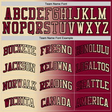 Загрузить изображение в средство просмотра галереи, Custom Maroon Cream-Black Authentic Gradient Fashion Basketball Jersey