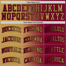 Загрузить изображение в средство просмотра галереи, Custom Maroon Old Gold-Black Authentic Gradient Fashion Basketball Jersey