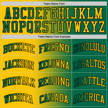 Laden Sie das Bild in den Galerie-Viewer, Custom Kelly Green Yellow-Black Authentic Gradient Fashion Basketball Jersey