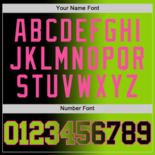 Laden Sie das Bild in den Galerie-Viewer, Custom Black Neon Green-Pink Authentic Gradient Fashion Basketball Jersey