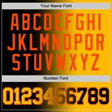 Laden Sie das Bild in den Galerie-Viewer, Custom Black Gold-Orange Authentic Gradient Fashion Basketball Jersey