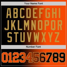 Laden Sie das Bild in den Galerie-Viewer, Custom Black Orange-Old Gold Authentic Gradient Fashion Basketball Jersey