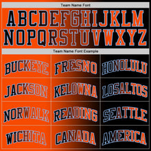 Laden Sie das Bild in den Galerie-Viewer, Custom Black Orange-Light Blue Authentic Gradient Fashion Basketball Jersey