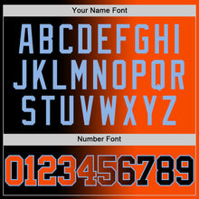 Laden Sie das Bild in den Galerie-Viewer, Custom Black Orange-Light Blue Authentic Gradient Fashion Basketball Jersey