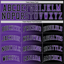 Laden Sie das Bild in den Galerie-Viewer, Custom Black Purple-Gray Authentic Gradient Fashion Basketball Jersey