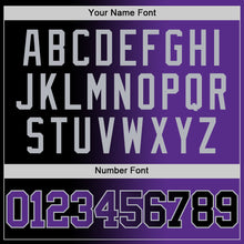 Laden Sie das Bild in den Galerie-Viewer, Custom Black Purple-Gray Authentic Gradient Fashion Basketball Jersey