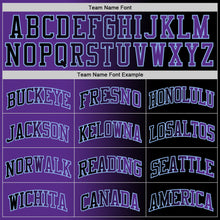 Laden Sie das Bild in den Galerie-Viewer, Custom Black Purple-Light Blue Authentic Gradient Fashion Basketball Jersey