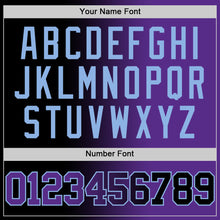 Laden Sie das Bild in den Galerie-Viewer, Custom Black Purple-Light Blue Authentic Gradient Fashion Basketball Jersey