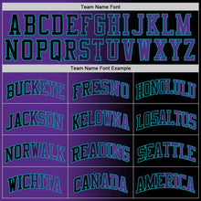 Laden Sie das Bild in den Galerie-Viewer, Custom Black Purple-Teal Authentic Gradient Fashion Basketball Jersey