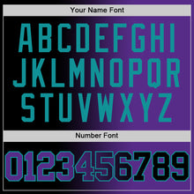 Laden Sie das Bild in den Galerie-Viewer, Custom Black Purple-Teal Authentic Gradient Fashion Basketball Jersey