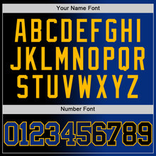 Laden Sie das Bild in den Galerie-Viewer, Custom Black Royal-Gold Authentic Gradient Fashion Basketball Jersey