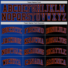 Laden Sie das Bild in den Galerie-Viewer, Custom Black Royal-Orange Authentic Gradient Fashion Basketball Jersey