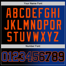 Laden Sie das Bild in den Galerie-Viewer, Custom Black Royal-Orange Authentic Gradient Fashion Basketball Jersey