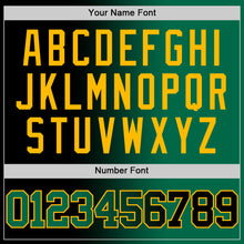 Laden Sie das Bild in den Galerie-Viewer, Custom Black Kelly Green-Gold Authentic Gradient Fashion Basketball Jersey