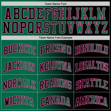 Laden Sie das Bild in den Galerie-Viewer, Custom Black Kelly Green-Pink Authentic Gradient Fashion Basketball Jersey