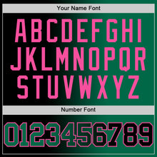 Laden Sie das Bild in den Galerie-Viewer, Custom Black Kelly Green-Pink Authentic Gradient Fashion Basketball Jersey