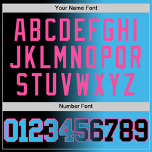 Laden Sie das Bild in den Galerie-Viewer, Custom Black Sky Blue-Pink Authentic Gradient Fashion Basketball Jersey