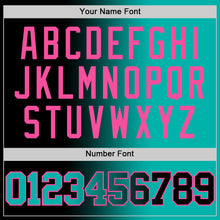 Laden Sie das Bild in den Galerie-Viewer, Custom Black Aqua-Pink Authentic Gradient Fashion Basketball Jersey