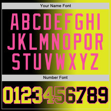 Laden Sie das Bild in den Galerie-Viewer, Custom Black Neon Yellow-Pink Authentic Gradient Fashion Basketball Jersey