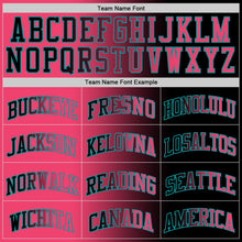 Laden Sie das Bild in den Galerie-Viewer, Custom Black Neon Pink-Teal Authentic Gradient Fashion Basketball Jersey