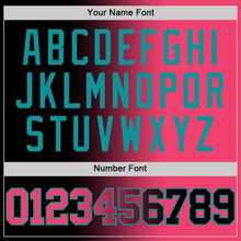 Laden Sie das Bild in den Galerie-Viewer, Custom Black Neon Pink-Teal Authentic Gradient Fashion Basketball Jersey