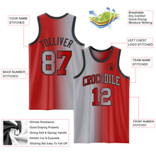Laden Sie das Bild in den Galerie-Viewer, Custom Red Gray-Black Authentic Gradient Fashion Basketball Jersey