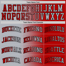 Laden Sie das Bild in den Galerie-Viewer, Custom Red Gray-Black Authentic Gradient Fashion Basketball Jersey