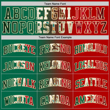 Laden Sie das Bild in den Galerie-Viewer, Custom Red Vintage Mexican Flag Kelly Green-Cream Authentic Gradient Fashion Basketball Jersey