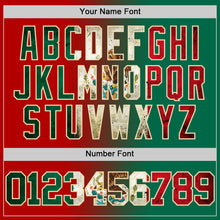 Laden Sie das Bild in den Galerie-Viewer, Custom Red Vintage Mexican Flag Kelly Green-Cream Authentic Gradient Fashion Basketball Jersey