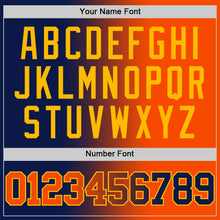 Laden Sie das Bild in den Galerie-Viewer, Custom Navy Orange-Gold Authentic Gradient Fashion Basketball Jersey