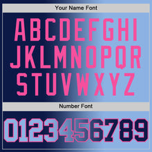 Laden Sie das Bild in den Galerie-Viewer, Custom Navy Light Blue-Pink Authentic Gradient Fashion Basketball Jersey