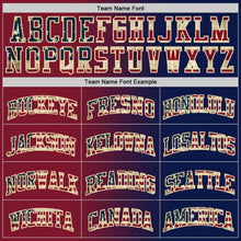 Laden Sie das Bild in den Galerie-Viewer, Custom Navy Vintage USA Flag Maroon-Cream Authentic Gradient Fashion Basketball Jersey