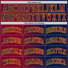 Laden Sie das Bild in den Galerie-Viewer, Custom Navy Maroon-Gold Authentic Gradient Fashion Basketball Jersey