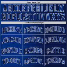 Laden Sie das Bild in den Galerie-Viewer, Custom Navy Royal-Gray Authentic Gradient Fashion Basketball Jersey