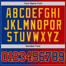 Laden Sie das Bild in den Galerie-Viewer, Custom Royal Red-Gold Authentic Gradient Fashion Basketball Jersey