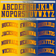 Laden Sie das Bild in den Galerie-Viewer, Custom Royal Yellow-Orange Authentic Gradient Fashion Basketball Jersey