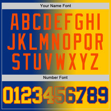 Laden Sie das Bild in den Galerie-Viewer, Custom Royal Yellow-Orange Authentic Gradient Fashion Basketball Jersey