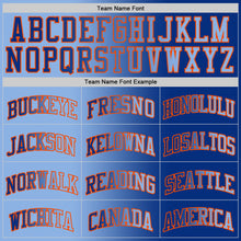 Laden Sie das Bild in den Galerie-Viewer, Custom Royal Light Blue-Orange Authentic Gradient Fashion Basketball Jersey