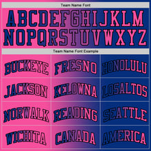 Laden Sie das Bild in den Galerie-Viewer, Custom Royal Pink-Black Authentic Gradient Fashion Basketball Jersey