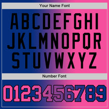 Laden Sie das Bild in den Galerie-Viewer, Custom Royal Pink-Black Authentic Gradient Fashion Basketball Jersey