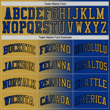 Загрузить изображение в средство просмотра галереи, Custom Royal Old Gold-Black Authentic Gradient Fashion Basketball Jersey