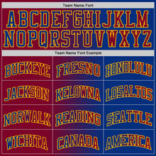 Laden Sie das Bild in den Galerie-Viewer, Custom Royal Maroon-Gold Authentic Gradient Fashion Basketball Jersey