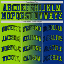 Laden Sie das Bild in den Galerie-Viewer, Custom Royal Neon Green-Black Authentic Gradient Fashion Basketball Jersey