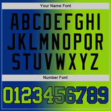 Laden Sie das Bild in den Galerie-Viewer, Custom Royal Neon Green-Black Authentic Gradient Fashion Basketball Jersey