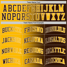 Laden Sie das Bild in den Galerie-Viewer, Custom Brown Gold-Cream Authentic Gradient Fashion Basketball Jersey