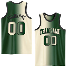 Загрузить изображение в средство просмотра галереи, Custom Green Cream-Black Authentic Gradient Fashion Basketball Jersey