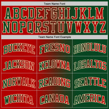 Загрузить изображение в средство просмотра галереи, Custom Green Red-Cream Authentic Gradient Fashion Basketball Jersey
