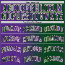 Загрузить изображение в средство просмотра галереи, Custom Green Purple-Cream Authentic Gradient Fashion Basketball Jersey