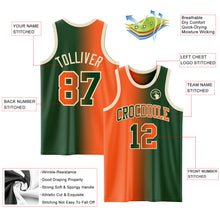 Загрузить изображение в средство просмотра галереи, Custom Green Orange-Cream Authentic Gradient Fashion Basketball Jersey